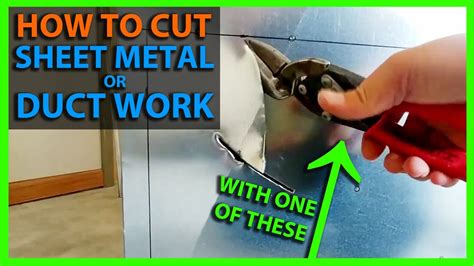 how to cut sheet metal ductwork|cutting 26 gauge sheet metal.